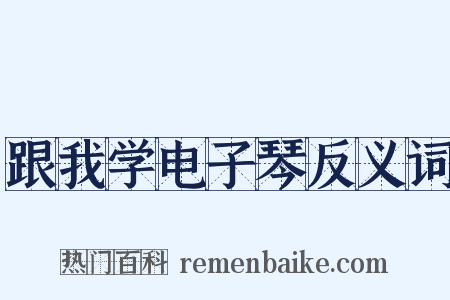 跟我学电子琴反义词是什么意思的图片